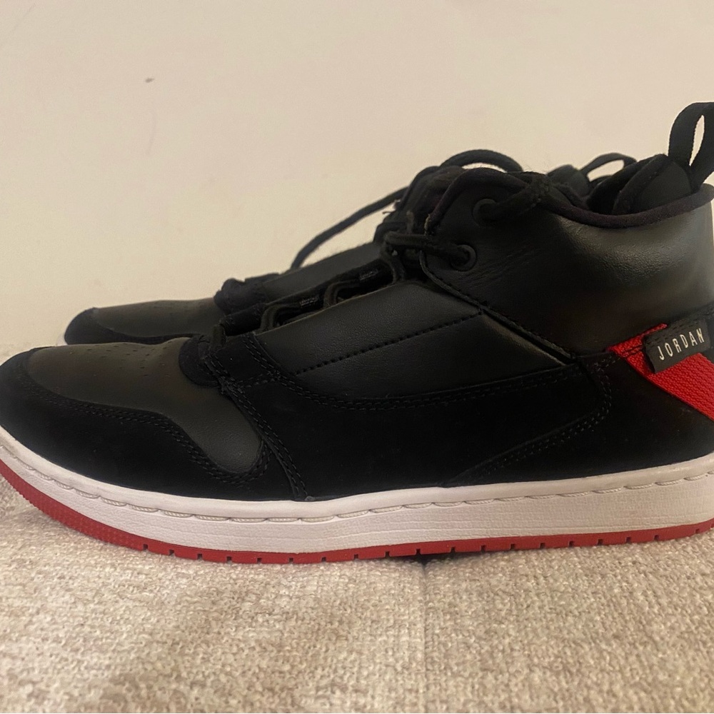 Jordan Black and Red Sneakers